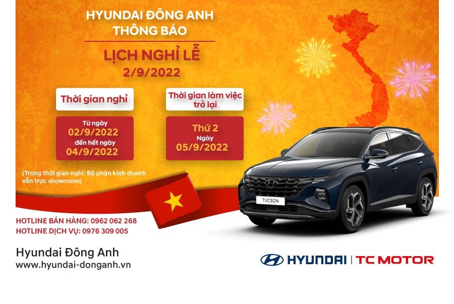 THÔNG BÁO LỊCH NGHỈ LỄ QUỐC KHÁNH 2-9